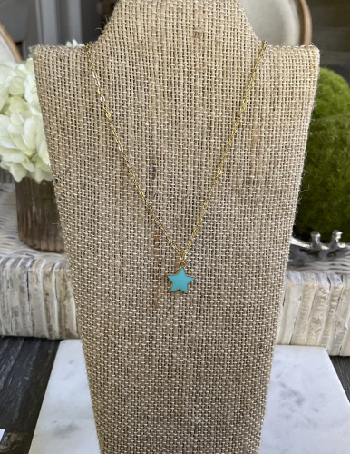 Enamel Star Necklace