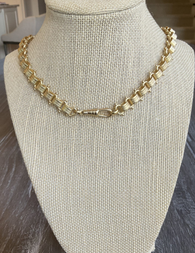 Gold Book Chain Necklace